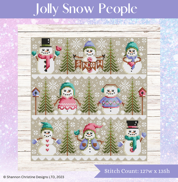 Jolly Snow People — Shannon Christine Designs Cross Stitch Patterns